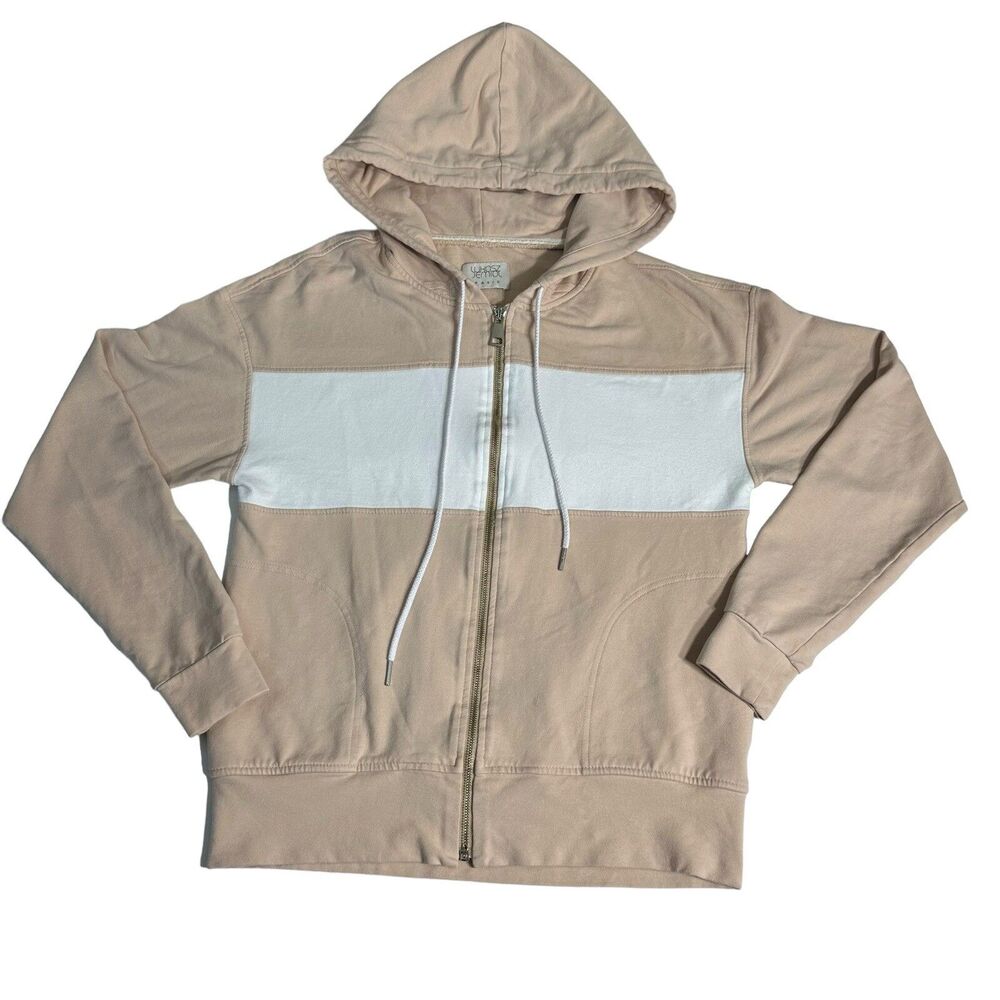 Lukasz Jemiol Women’s Hooded Sweatshirt XS Colorblock Zip Front Streetwear